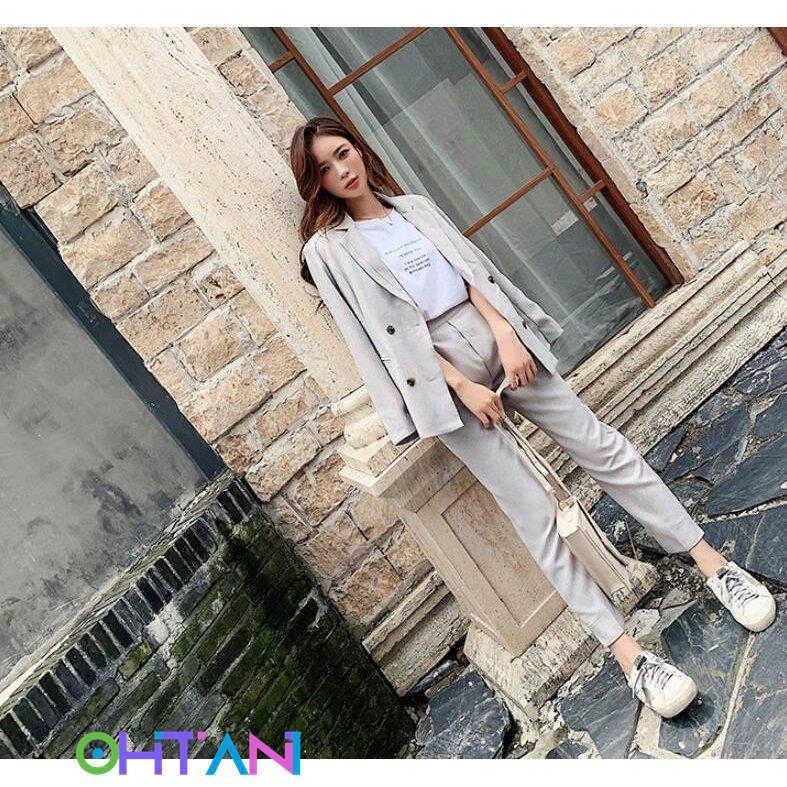 上品 春秋夏 新作 フォーマル セレモニースーツ パンツスーツ 韓国風 Ol 通勤 2点セット