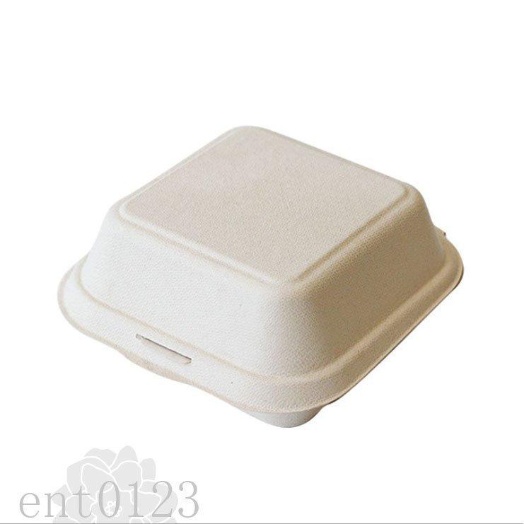 最新人気 バガスフードパック 使い捨て 50個入 モールドフードパック 紙製 使い捨てパック 紙容器 お弁当箱 弁当箱 ランチボックス 紙皿 容器 Trevocomunicacao Com Br