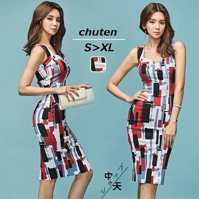 限定製作 レディース 夏 ドレス タンクトップワンピース 膝丈ワンピース タイトワンピース 幾何学模様 お出かけ デート 着痩せ 代30代 カジュアル 大人 ノースリーブ ワンピース サイズ L Www We Job Com