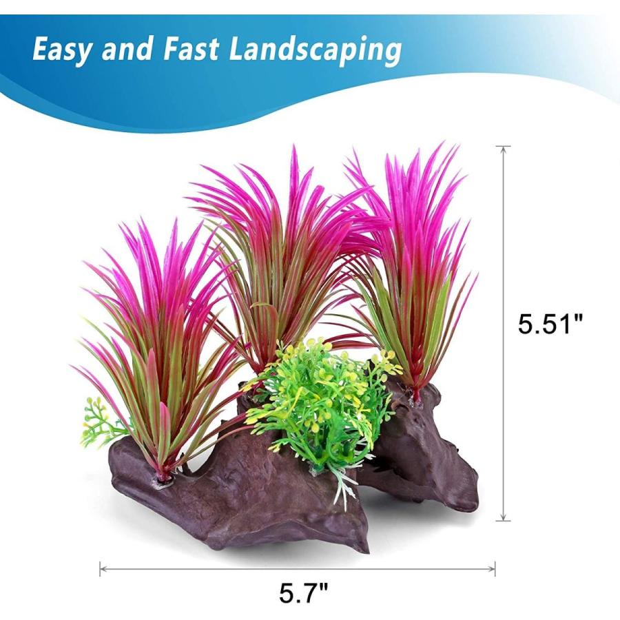 Jsdde 水槽用 人工水草 5 5 11 21cm 小 大型水草 23点セット 水槽 水槽内装 即日出荷 オーナメント レイアウト アクアリウム 水