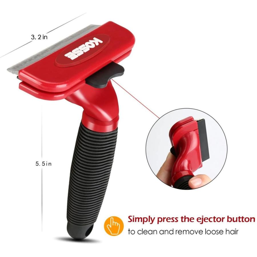 はこぽす対応商品 Kosse プロ仕様 ペット ファーミネーター ブラシ トリミングブラシ 毛取り お手入れ 抜け毛を90 をカット グルーミング ツール 犬 Shipsctc Org