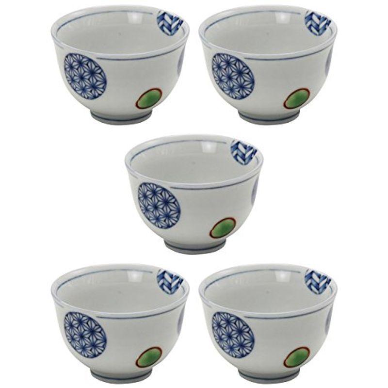 【メーカー再生品】 美濃焼 煎茶 5個セット 錦丸紋 145576(5) 湯飲み 【メーカー再生品】 美濃焼 煎茶 5個セット 錦丸紋 145576(5) 湯飲み