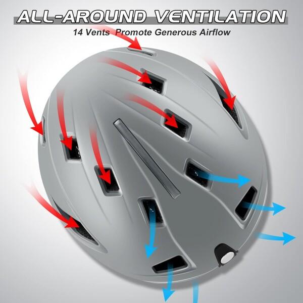 Odoland スキーヘルメット バイザースノーボードヘルメット OTGメガネ