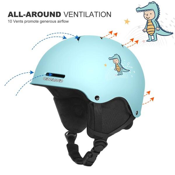 Odoland 子供用スキーヘルメット ゴーグル付き スノーボードヘルメット