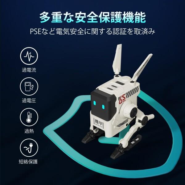 GravaStar ALPHA65 PD 充電器 65W 急速充電器 USB-C*2とUSB-A*1 PD3.0