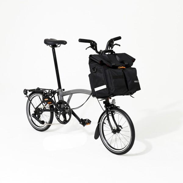 Vincita Voyage Atlasバッグ ブロンプトン折りたたみ自転車用 - 取り外し可能なフロントキャリアフレーム付き ブロンプトン折りたたみ自転車 レインカバー ショルダーストラップ - Bromptonバ Vincita Voyage Atlasバッグ ブロンプトン折りたたみ自転車用