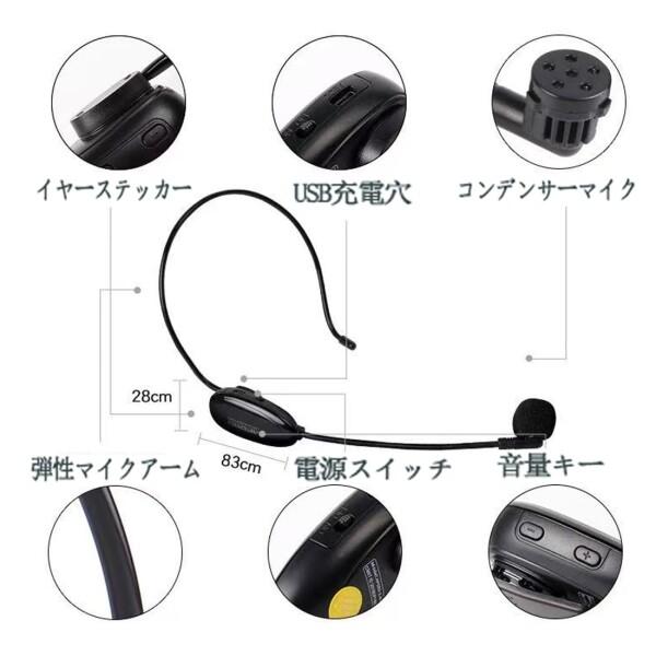 昇級版 拡声器 無線拡声器 ワイヤレス拡声器 2.4G技術内蔵 2.4G