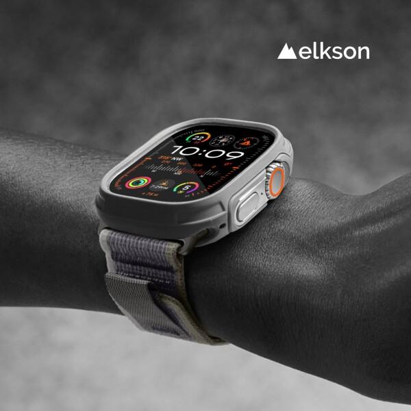 Elkson Apple Watch Ultra 2/1 バンパーケース & スクリーンプロテクターキット 49mm Quattro Max ...