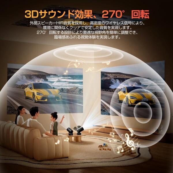 Philoent プロジェクター 家庭用 超小型 30000LM 1080P 4K対応 270