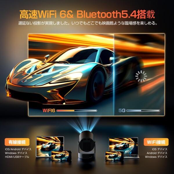 Philoent プロジェクター 家庭用 超小型 30000LM 1080P 4K対応 270