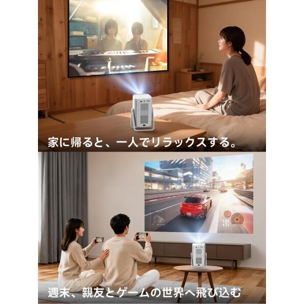 iSinbox プロジェクター 家庭用 小型 Netflix公式アプリ内蔵 4K対応