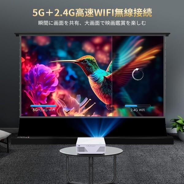 Bluetooth5.0搭載&5GWIFI 20000LM 1080PフルHD高輝度 小型