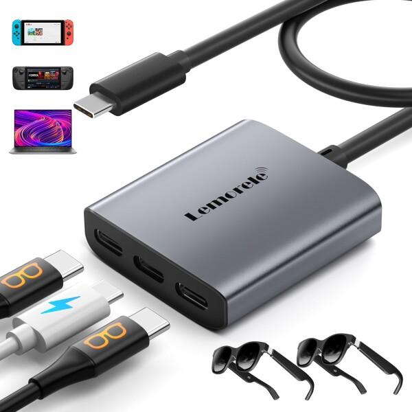 ARグラス変換 2人2台ARグラス同時に使える Xreal one 4K@60Hz 100W急速