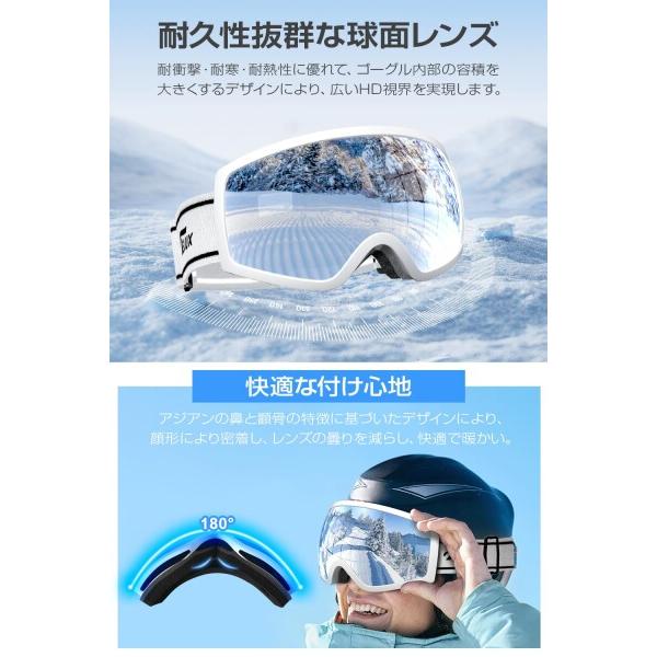 Geekin) 新登場 スキーゴーグル スノボ ゴーグル 眼鏡対応 レディース