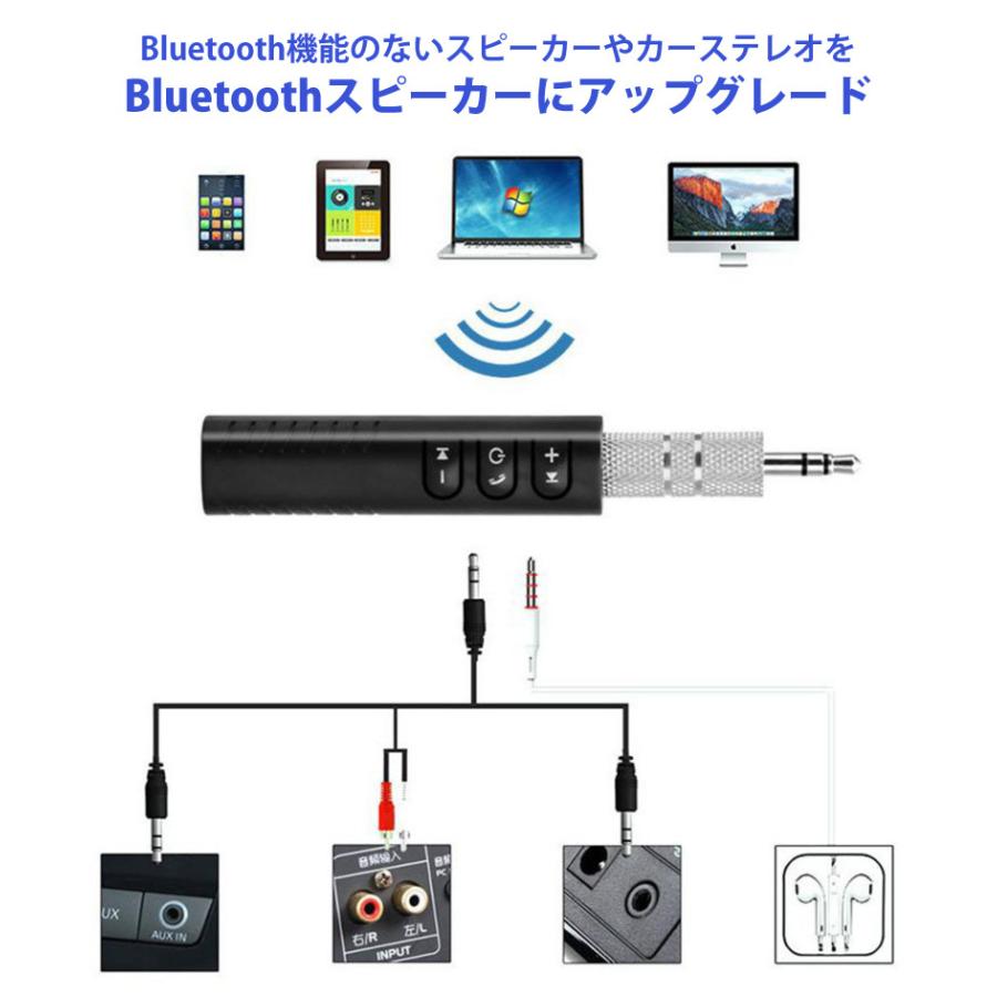 Bluetoothレシーバー 無線受信 3 5mmステレオミニプラグ オーディオ ワイヤレス 車載 イヤホン 音楽 高音質 Aux マイク Nk1 Ds 004 たかまるストア 通販 Yahoo ショッピング