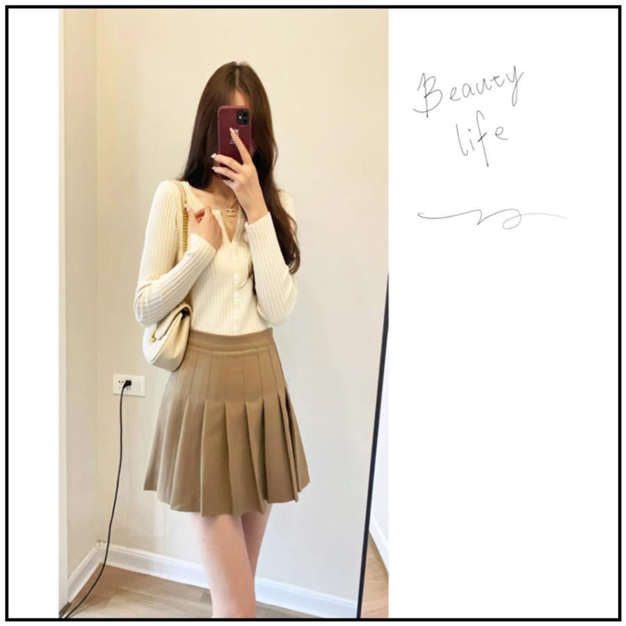 ミニスカート フレアスカート レディース 脚長 ショート 韓国  