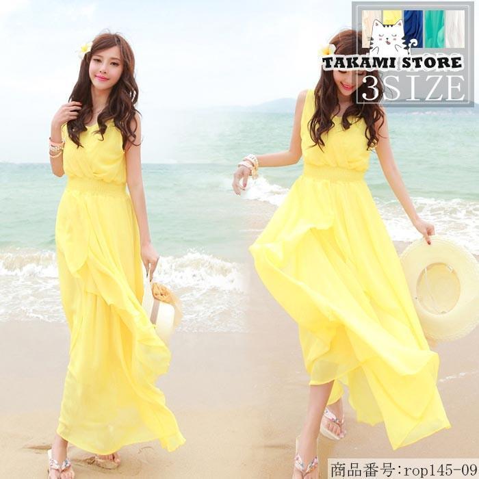 MARIHA 夏のレディのドレス イエロー 黄色 ノースリーブ マキシワンピ MARIHA/マリハ】夏のレディのドレス-ノースリーブ｜martinique