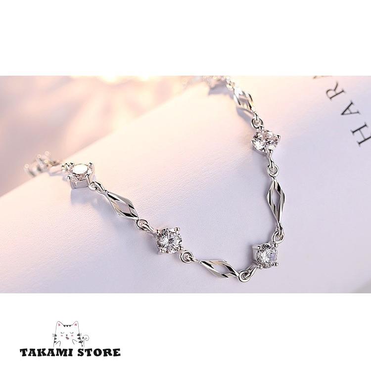 ブレスレット czダイヤモンド　プラチナ仕上げ　シルバー925 未使用品 豪華 10カラット テニスブレスレット czダイヤモンド シルバー