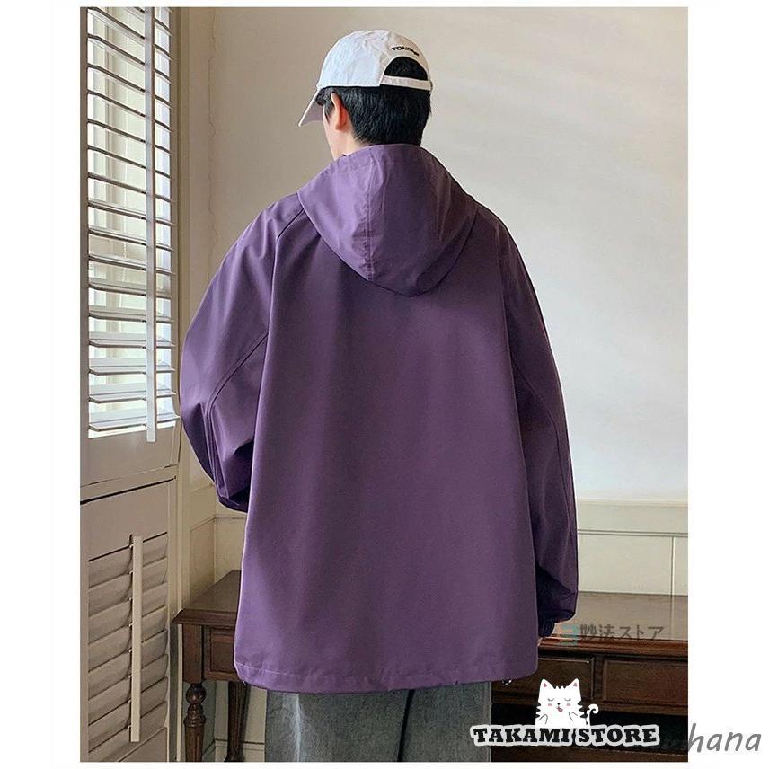 アノラックパーカー メンズ マウンテンパーカー ハーフジップ プル