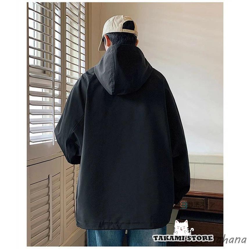 アノラックパーカー メンズ マウンテンパーカー ハーフジップ プル