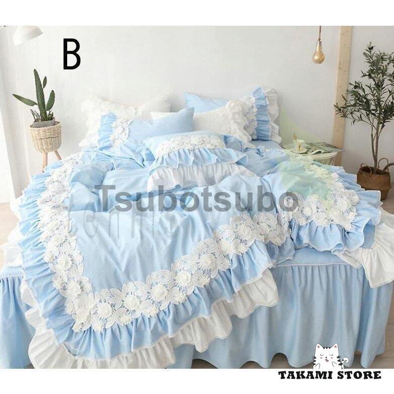 シングル セミダブル 布団カバーセット 可愛い 掛け布団カバー 姫系 ベット用品 寝具セット4点セット 3点セット 北欧風 敷き布団カバー 枕カバー おしゃれ_3