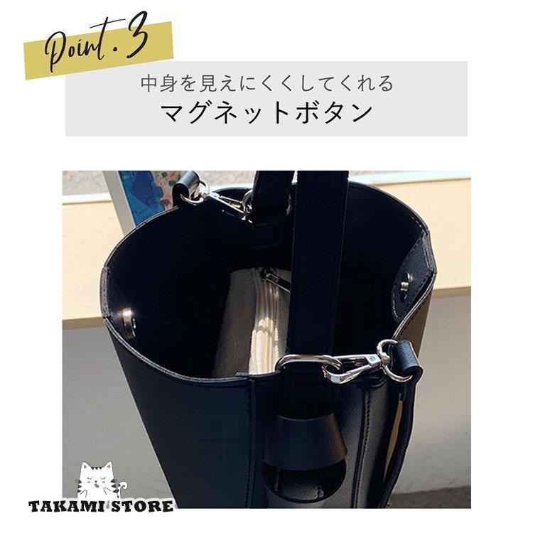 ショルダーバッグ ハンドバッグ ポーチ 紐付き3点セット レディース