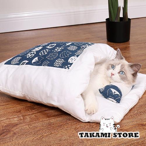 猫ベッドペットベッドふとんペット布団クッション寝袋65x50cmキャット