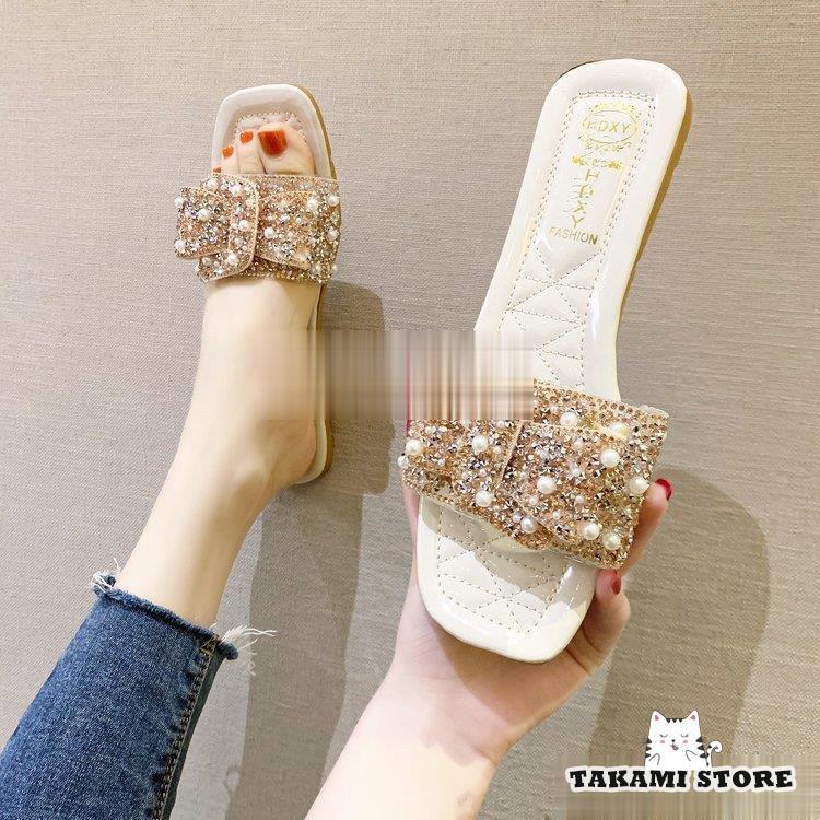 サンダル ミュール シューズ レディース 春夏 サボサンダル リボン