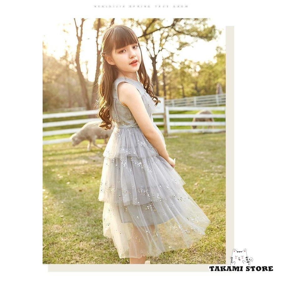 子供服 ワンピース 女の子 夏服 レース韓国半袖星柄刺繍 キッズ 子ども