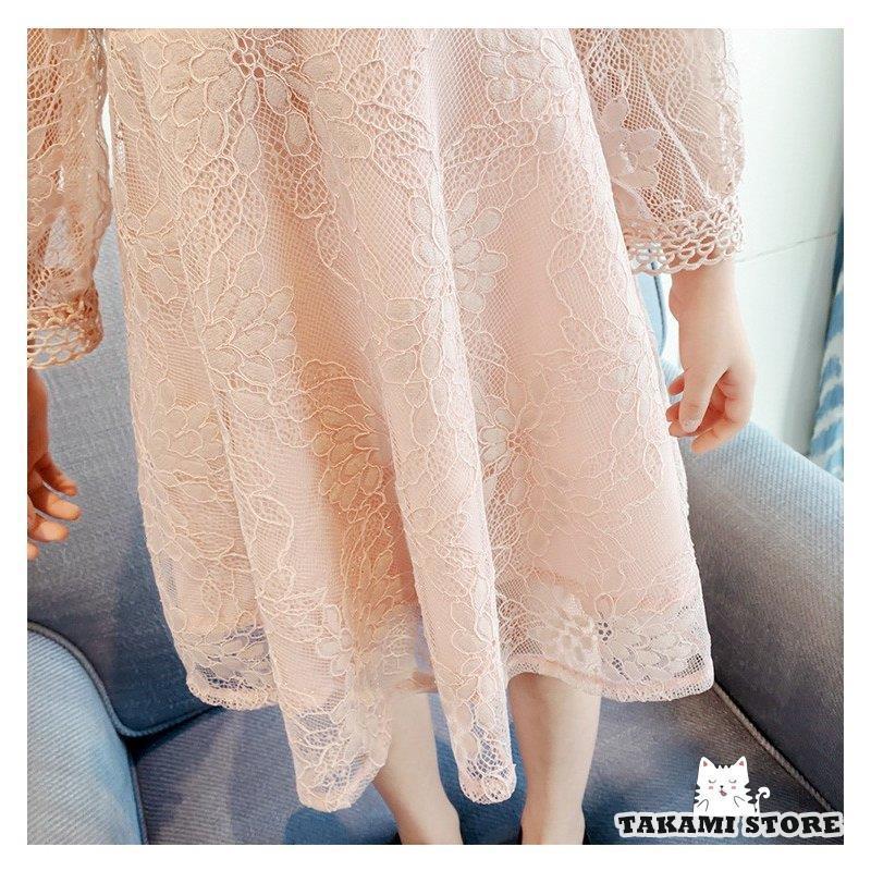 ドレス　子供　発表会　結婚式　子ども　レースワンピース　 お呼ばれ/ピアノ演奏会 子供ドレス ドレス　子供　女の子 結婚式 発表会　新作 2色 | ブランド登録なし | 12