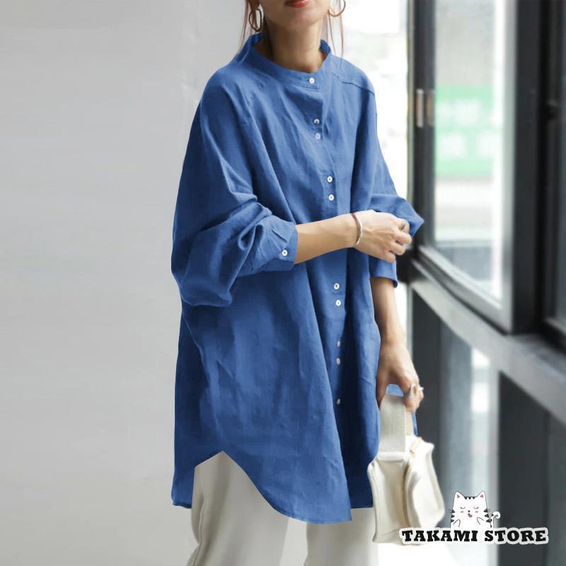 チュニック トップス レディース 綿麻シャツ ブラウス tシャツ