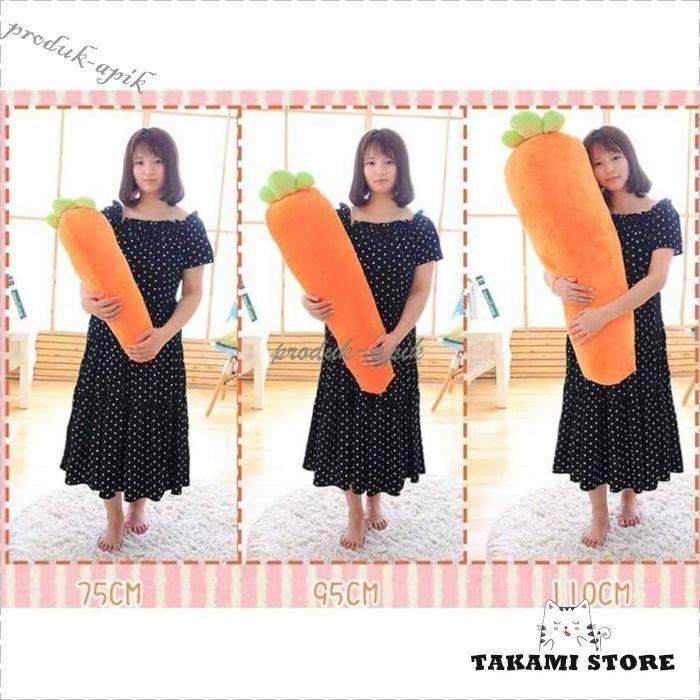 抱き枕 枕 ぬいぐるみ 寝枕 ニンジン ビッグ クッション かわいい ロングクッション付き ふわふわ お昼寝枕 子供 プレゼント 95cmの画像