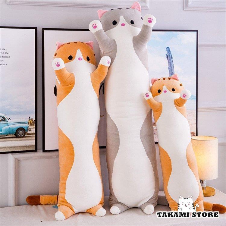 猫 ぬいぐるみ 添い寝枕 円柱 抱き枕 おもちゃ 70-150cm 可愛い ぐるみ