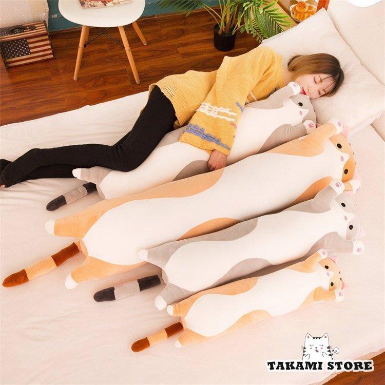 猫 ぬいぐるみ 添い寝枕 円柱 抱き枕 おもちゃ 70-150cm 可愛い ぐるみ