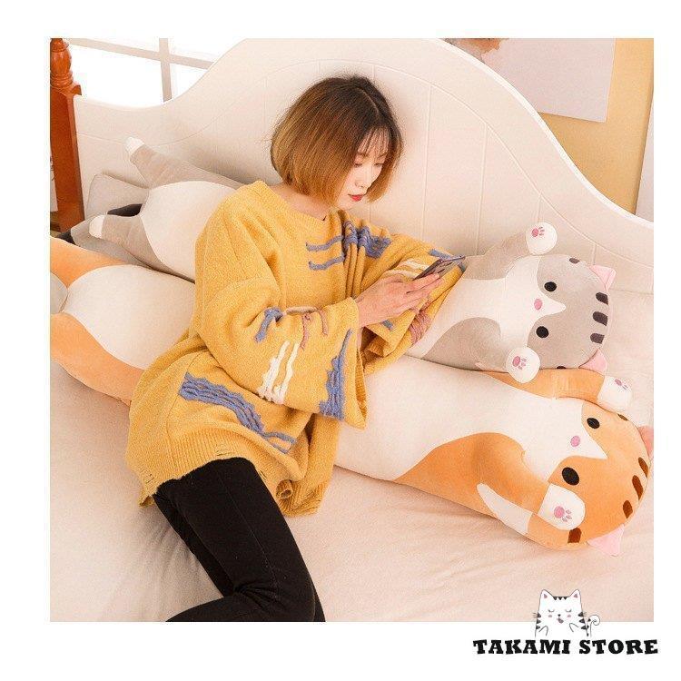 猫 ぬいぐるみ 添い寝枕 円柱 抱き枕 おもちゃ 70-150cm 可愛い ぐるみ