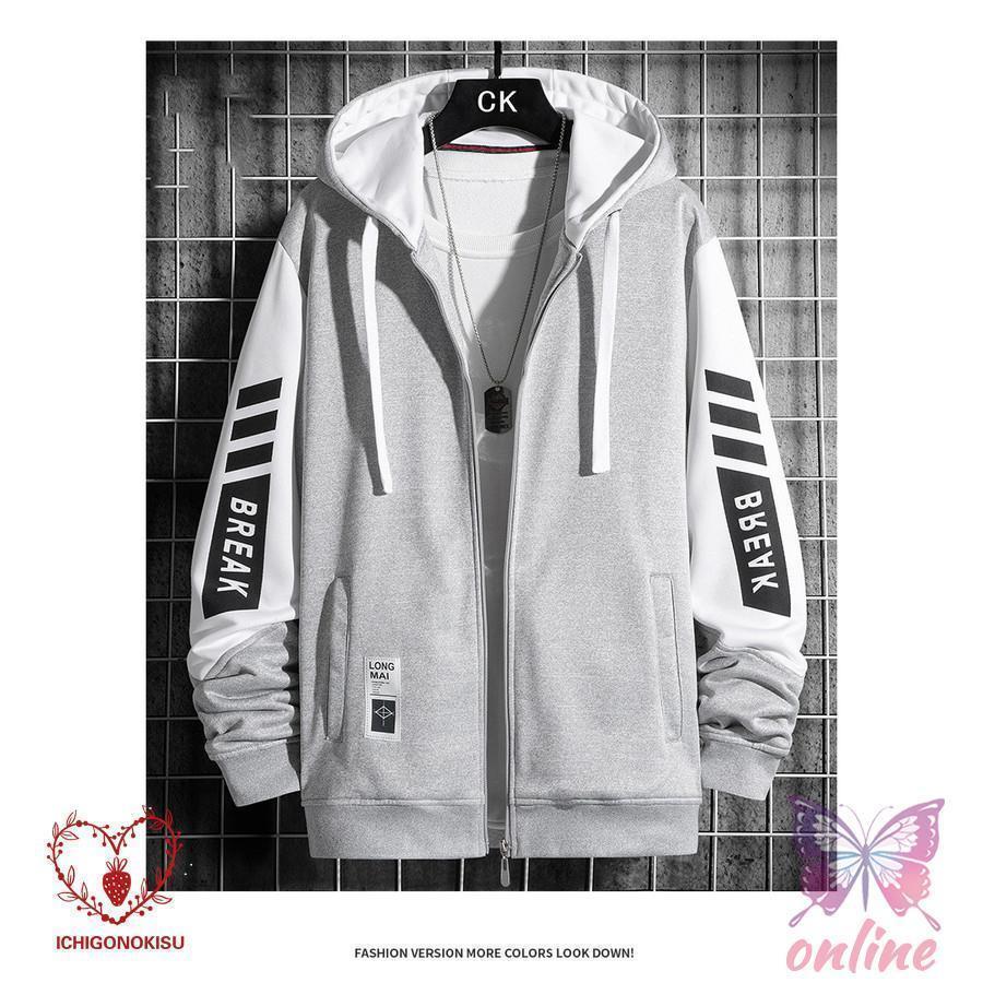 パーカー メンズ ジップアップパーカー おしゃれ ホワイト 秋服