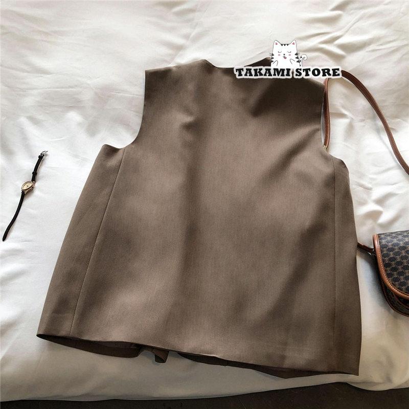 ベスト レディース ジレ 前開き ノースリーブ トップス 春 夏 秋