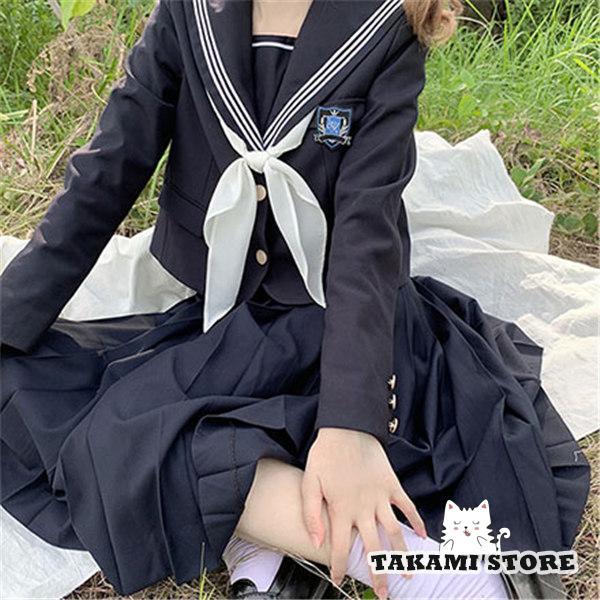 セーラー服 卒業式 女の子 制服 学生制服 長袖 女子高生スカート 制服コスプレ レディース 高校生 お受験 発表会 入学 通学 ジュニア｜takami-store｜05