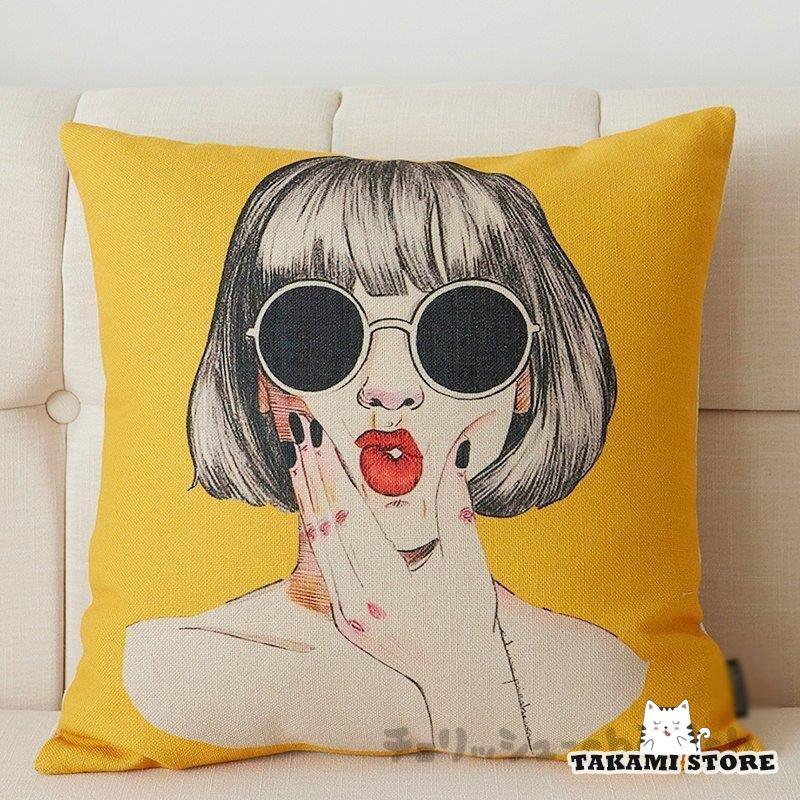 クッションカバー カバーのみ 北欧 45×45cm おしゃれ 柄 鹿 英