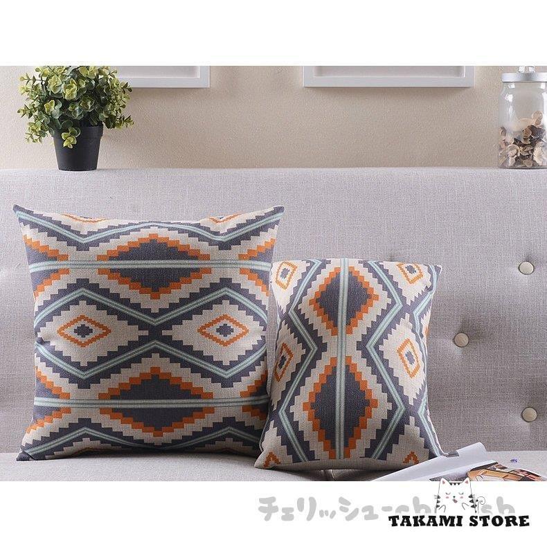クッションカバー カバーのみ 北欧 45×45cm おしゃれ オルテガ柄