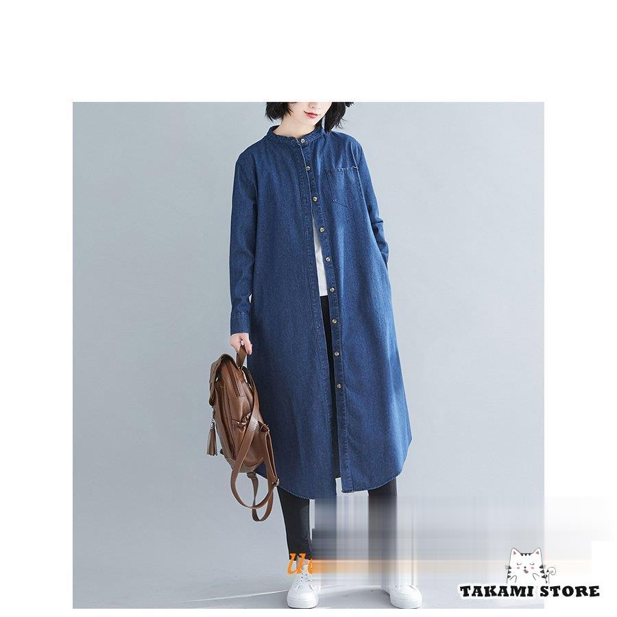 デニムワンピース レディース マキシ丈 シャツワンピース ロング デニムワンピース レディース マキシ丈 シャツワンピース ロング