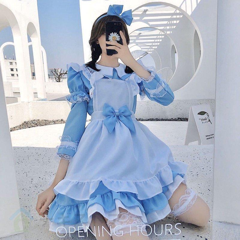 アリスふしぎの国のコスプレメイド服 ロリータ 少女メイド服