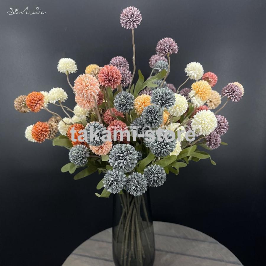 花束 アレンジメント タンポポ ブーケ シルク 人工 造花 花 植物 結婚