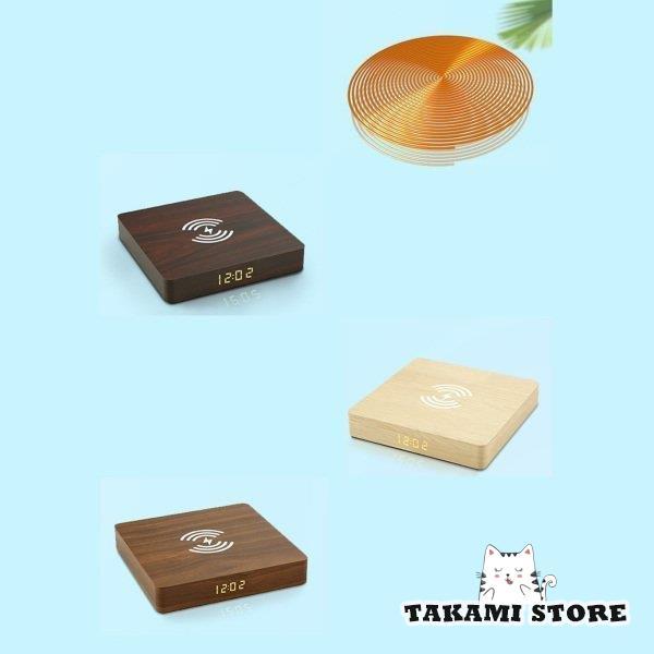 寝室のトラベルウッド用の目覚まし時計付きQi充電ステーション｜takami-store｜10