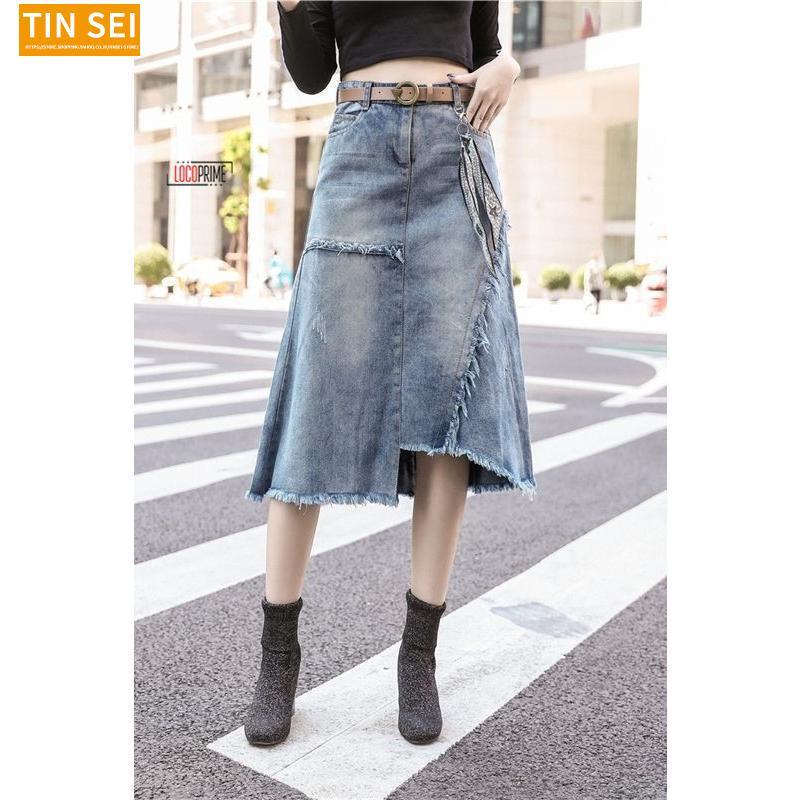 レディース ロングスカート デニムスカート タイトスカート スリット