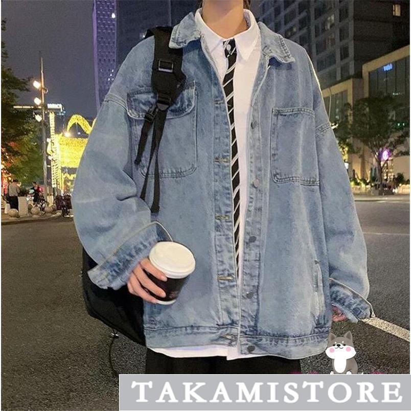 デニムジャケット メンズ デニムコート 無地 折り襟 トップス 