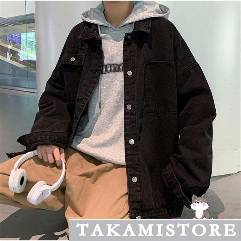 デニムジャケット メンズ デニムコート 無地 折り襟 トップス 