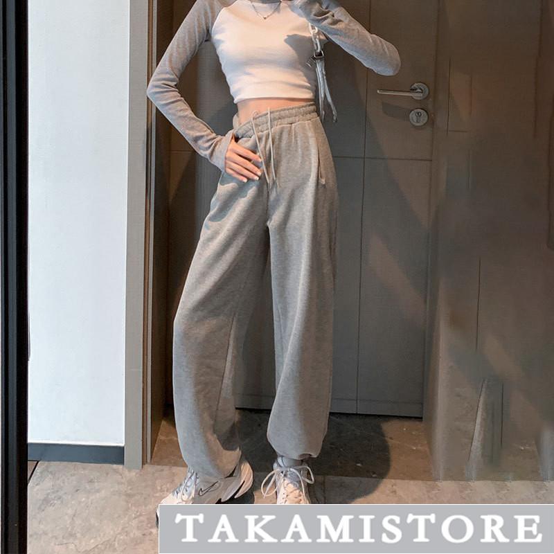 tiny tan バックプリント　トレーナー上下セット　グレー　ジョガーパンツ ジョガーパンツ スウェットパンツ レディース ジャージパンツ 練習服