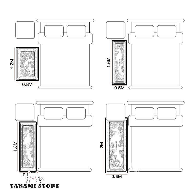 キッチンマット キッチンラグ 北欧 ラグマット 洗える フロアマット 台所 120 150 : tkm0205-mat290 : タカミストア ...
