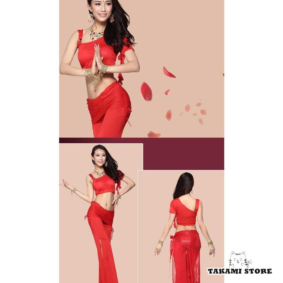 全10色】ベリーダンス 衣装 セットアップ ヒップスカーフ付